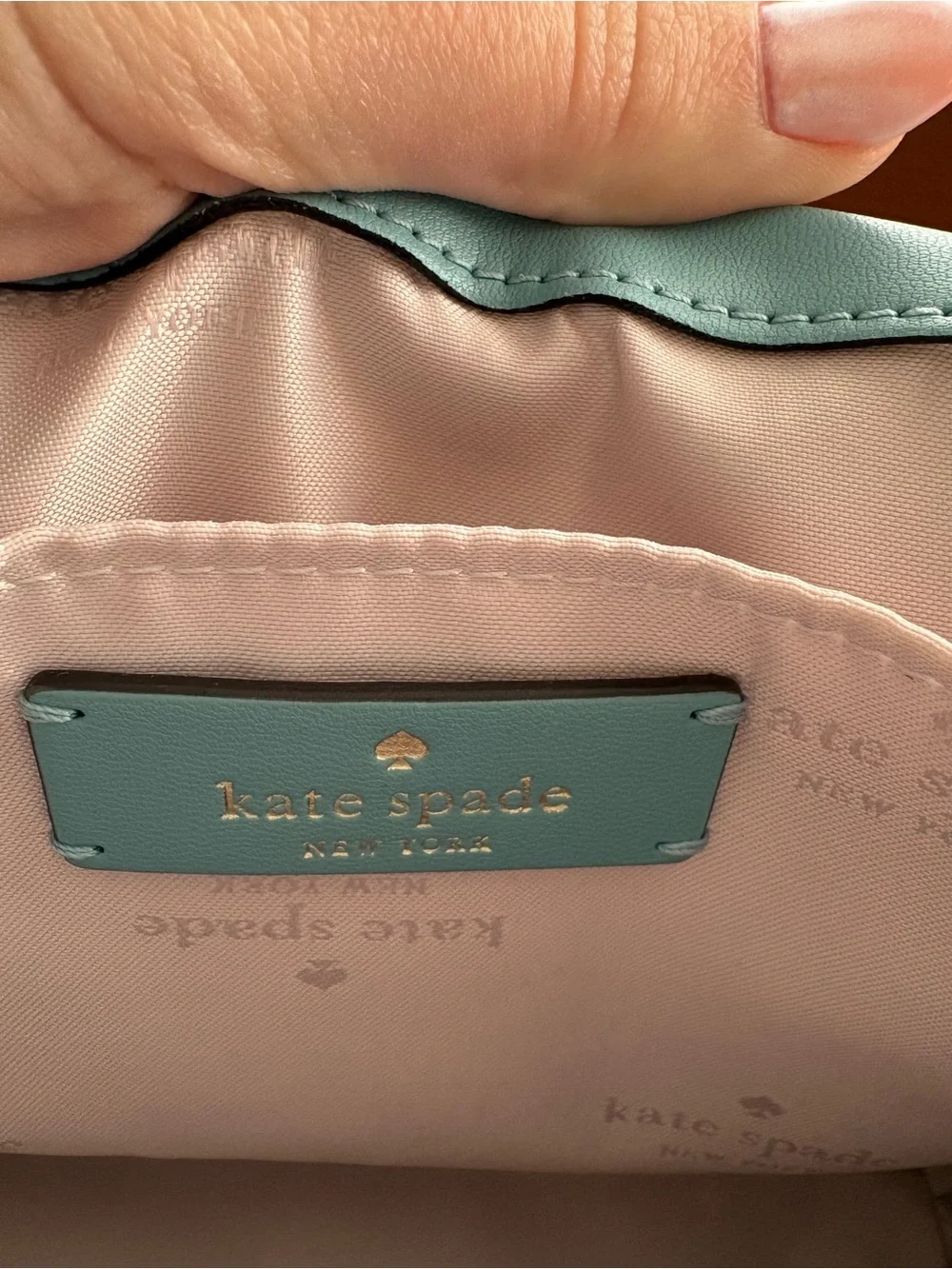 kate spade Teal Pebbled Leather Crossbody Bag